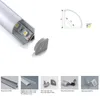 100 x 2M Zestawy / partia L kształt LED profil aluminiowy V Typ Aluminiowe kanały LED do świateł szafy