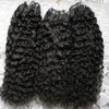 Micro Loops Natural Color afro crespi ricci micro loop estensioni dei capelli umani 300g capelli ricci crespi mongoli Micro Link Hair Extensions 300s