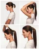 8A Grade Wrap Around Body Wave Ribbon Ponytail Clip In Human Hair Drawstring Pony Tail Hårbitar för svarta kvinnor