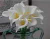 20 Kolory Vintage Sztuczne Kwiaty 25 Sztuk / partia Mini Fioletowy W Białym Calla Lily Bouquets Do Bridal Wedding Bukiet Dekoracji Fake Flowe