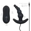 Masaż prostaty Anal Sex zabawki Wibrator analny Butt Plug 10 tryb Silikonowe kulki analne Zabawki erotyczne dla mężczyzn Produkty erotyczne