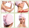 2017 New Magic Womens Girls Asciugacapelli Asciugamano Testa Wrap Hat Cap Quick Asciugamani Asciugamani Strumento da bagno Forniture per il bagno