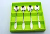 Flower Shape Sugar Stainless Steel Silver Tea Coffee Spoon Teaspoons Ice Cream Flatware with gift box