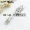 Crown Medaillon Love Wish Pearl Gifts Fine Sterling 925 Silver Cage Hanger Charm Mountingen 5 stuks