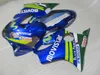 Kit carene personalizzate per stampaggio ad iniezione per Honda CBR600 F4 1999 2000 carene moto blu verde CBR 600 F4 99 00