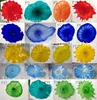 Heminredning Lampor Handblåst Glas Art Väggskål / Platter Murano Plate med Sprial Patterns 16 "-Lrw0064