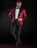 Blazers Style de mode de mode Vêtements de scène de haute qualité Suisses Men Men Men Suits de châle Reppel One Button Party Banquet Costumes For Men (Jack