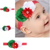 Bébé cheveux accessoires mignon tissu fleurs bandeau filles mode élastique bandeaux enfants fête de noël habiller cadeaux de noël