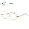 2021 Optical Glasses Frame Fashion Brand Designer Women Eyeglasses Transparent Lens Oversized Frames And Box