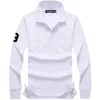 Atacado 2017 outono e inverno novo de alta qualidade 100% algodão moda masculina camisa polo de manga comprida camisa polo masculina casual manga longa