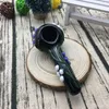 Spezielle 3,7-Zoll-Tabakglaspfeife mit lila Blumenzweig zum Rauchen der Glashandpfeife für den täglichen Gebrauch