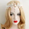 Noir/blanc dentelle fleur strass balancent ruban élastique bandeau dames mascarade fête cheveux guirlande bande chapeaux filles coiffure