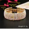 2017 Bling Bling Bracelets for Homecoming Prom Party Rhinestones 18.5cm Wedding Bridal Bangles & Cuffs 10 Colors