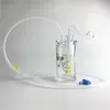 Plastic Acrylic Detachable Oil Burner Bong Water Pipes with 10mm Male Oil Burner Silicone Straw Tube for Smoking