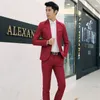 Erkek Suit Blazers Toptan-Fabrika Fiyat Erkekler Moda Ofis Tarzı Blazer İş Rahat Pantolon 2 PCS Birlikte