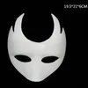 Wit ongeverfd gezicht vlak / leeg papier pulp masker DIY Dansen Kerstmis Halloween Party Masquerade Masker ZA4617