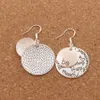 925 Silver Hook Be Happy Earrings Dangle Kroonluchter 15pairs / partij Vriend Brave Strong Thankfull E1622 / 3