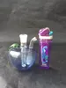 Accessoires de bangs en verre multicolores, accessoires de bangs en verre en gros, narguilé en verre, conduite d'eau sans fumée, livraison gratuite