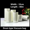 28CMx40M Long Roll Vacuum Cooked Food Saver Storing Packaging Bag Meat Snacks Dry Fruit Beans Hermetic Storage Heat Sealing Plastic Package