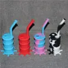 Silicone Oil Drum Rigs Mini Silicone Rigs Bongs Silicone Glass water pipe ten colors for choice