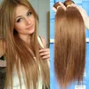 8A Peruanische Reine Haar Seidige Gerade Bundle-angebote Honig Blonde Menschliche Haarwebart Einschlag Verlängerungen 100G / Pcs 10-30 Zoll, keine Verwicklung, keine Sheding