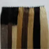 #27 #1 #60 #1b/grau #1b/8 #1b/ Tape In Echthaarverlängerungen 40 Stück Blondes brasilianisches Haar Natürliches gerades Ombre-Jungfrau-Remy-Haar 100g