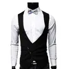 Vente en gros - Mens Formal Vest Haute Qualité 2015 Noir Gris Robe Gilets Pour Hommes Gilet Costume Homme Classique Robe De Soirée Formelle Mens Vest
