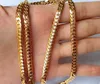 18K Gul guldfylld herrkedja 24 "Snake Curb Chain 4mm GF Fashion Smycken