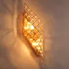 현대 크리스탈 황금 천사의 날개 복도 벽 조명 침실 침대 옆 럭셔리 벽 보루 계단 케이스 연구 방 벽 램프