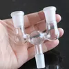 Un giro due Glass Drop Down Dropdown adattatore a doppia ciotola Narghilè 14mm 18mm maschio a femmina per Bong Water Pipes