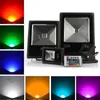 UMLIGN1688 10PCS REFLETOR LED Floodlight RGB 10W 20W 30W 50W LED Flood Light Vattentät LED-strålkastare Utomhusbelysning Landskapslampa