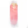 # 613 Blondes Rosa-Menschenhaar spinnt mit Spitze-Schließung 4 * 4 Spitze-Oberseiten-Schließung mit Silk gerade peruanisches Jungfrau-Haar bündelt 4Pcs / lot