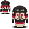 Koszulki hokejowe męskie 2 Dion Phaneuf 3 Marc Methot Ottawa Senators Koszulki, Nazwa i Numer Szyte haft