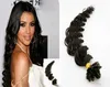 Brasiliansk Virgin Curly Fusion Human Hair Deep Wave U Tips Hårförlängning 100g 100s Pre Bonded Hair Extensions Curly
