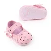 Noworodki pierwszy piechur dla niemowlęcia maluch urocze buty Baby Girl Bow Dot Princess Buty 0-18 miesięcy