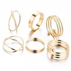 Gold Combine Joint Band Ring Toes Rings set for Women Fashion hip hop Jewelry will and sandy