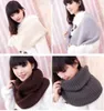 Helisopus Ciepłe szaliki Dwa Okrąg Dzianiny Cowl Neck Długie Szale Hidżab Mężczyźni Kobiety Winter Szalik Knitting Wool Collar Neck Warmer To258