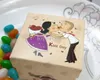 Hurtownie - 50 sztuk Kiss Day Bride Groom Papier Wedding Paper Box Biżuteria Cukierki Box