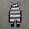 Ins Baby Romper 3 Colors Infant Sleeveless Dinosaur Rompers Jumpsuits Cotton Toddler Infant Climbing Clothes Baby Onesies Kids Clothing