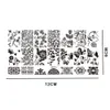 Wholesale- DIY Polish Templates Nail Tools Flower Bird Nail Art Stamp Template Image Plate Square Clear Jelly Stamp Scraper Set 2016 New