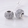 Andy Jewel 925 Sterling Silver Beads Heart Pave Ball Charms Passar European Pandora Style Jewelry Armelets Halsband 791249CZS