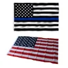 American USA US Flags Blue Line 90x150cm 3 By 5 Foot Thin Red Line Black White And Blue With Brass Grommets