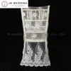 10pcs Gold/White Embroidered Lace Chair Cover Sequin Shiny For Top Chiavari Wedding Decoration