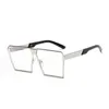 2022 Chegada Óculos de Sol Feminino Masculino Óculos Quadrados Grandes Gradiente Vintage Óculos de Designer Armações Vidro sem Aro UV400