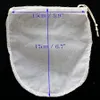 Oval 3 size reusable milk tea fruit juice fine NYLON mesh strain filter bag E00297 BARD