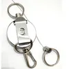 Key Portable Metal Retractable KeyChain Keys Reel Badge Holder W/Belt Clip with Stainless Cable B109Q