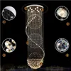 LED Crystal Chandeliers Lights stairs hanging light lamp Indoor lighting decoration with D70CM H200CM chandelier light fixtures305K