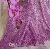 Nya material Sparkly Sequined Wedding Decorations 2019 Wedding Prom Evening Dress Party Gown kjol Bridal bordduk Arabiska röd 7282729