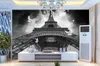 Alta Qualidade tamanho Customize Modern Torre Eiffel de Paris Pigeon TV cenário mural 3d papel de parede papéis de parede em 3D para TV pano de fundo