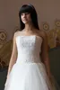 Abiti da sposa vintage a trapezio con corsetto in tulle con applicazioni di pizzo, lunghezza del pavimento, abiti da sposa senza schienale con lacci, abito su misura